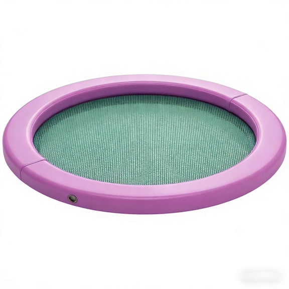 FUNA Purple Inflatable Floating Dock Platform 95.7 Inch Thickened Water Floating Mat with Mesh Center & D-Rings for Lake Pool Ocean