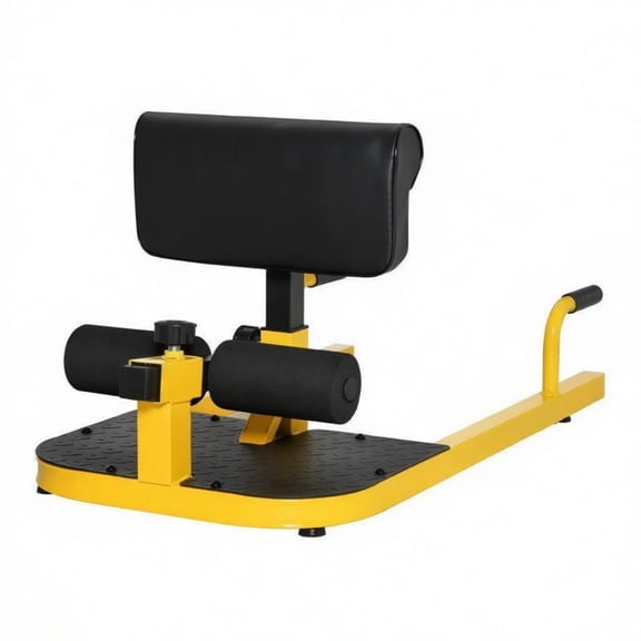 FUNA Yellow 3-in-1 Padded Home Gym Workout Machine Multifunctional Push Up Sit Up Deep Squat Trainer 265 LBS Capacity Full Body Fitness Equipment