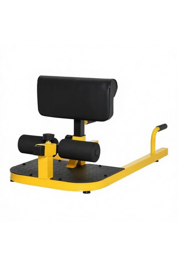 Yellow 3-in-1 Padded Home Gym Workout Machine Multifunctional Push Up Sit Up Deep Squat Trainer 265 LBS Capacity Full Body Fitness Equipment