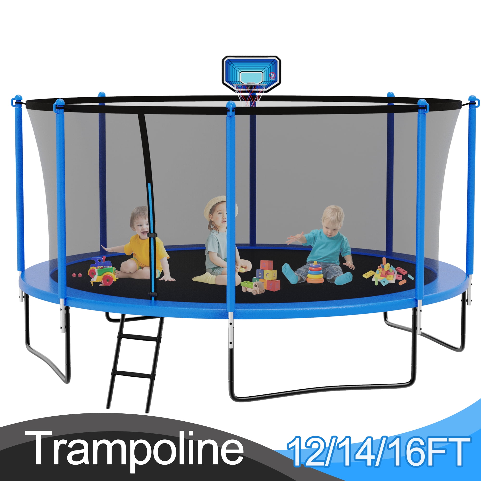 FUNAP 12FT 14FT 16FT Upgrade Trampoline for Kids and Adults, HavyDuty