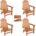 thumbnail image 1 of FUNBERRY Folding Adirondack Chairs Set of 4, HDPE Stable Gun-Leg Design Fire Pit Chairs with Cupholder All Weather for Outside, 1 of 8