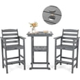 thumbnail image 1 of FUNBERRY Outdoor Bar Set with Umbrella Holes, Tall Adirondack Chairs and Table, All Weather HDPE Bar Height Outdoor Table and Chairs Set for Bistro Patio Balcony, 1 of 18