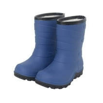 FUNCOO PLUS Kids Lined Rain Boots Boys Winter Warm Fleece Rain Boots Children Snow Boots Size 10