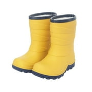 FUNCOO PLUS Kids Lined Rain Boots Girls Winter Warm Fleece Rain Boots Children Snow Boots Size 13