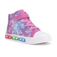 thumbnail image 1 of FUNCOO PLUS Toddler Kids Light Up Sneakers Girls High Top Canvas Shoes, Butterfly, Size 11, 1 of 6