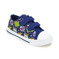 thumbnail image 1 of FUNCOO PLUS Toddler Kids Sneakers Boys Canvas Shoes with Hook and Loops, Blue Dinosaurs, Big Kid Size 1, 1 of 5
