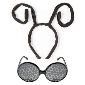 FUNCREDIBLE Bug Headband and Glasses Set | Fly Antenna Headband with Fly Sunglasses | Bug Fly Firefly Dragonfly Costume Accessories | Halloween Fly Cosplay Party Favors for Women, Men and Kids