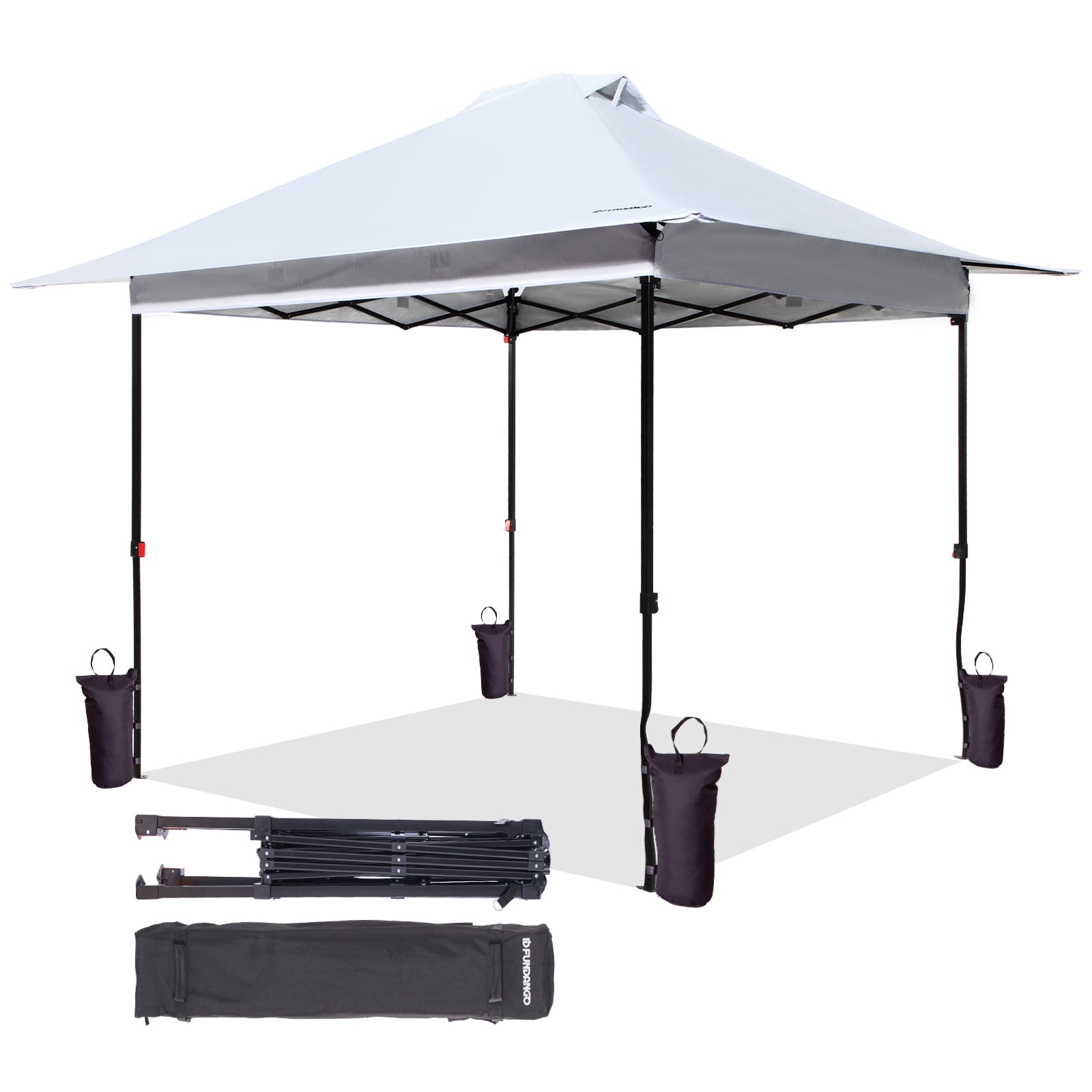 FUNDANGO 10' x 10' Pop up Canopy Quick-up Sun Shelter Tent Instant ...