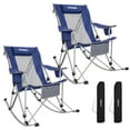 thumbnail image 1 of FUNDANGO 2-Pack Rocking Camping Chairs for Patio Swing Lounge, Folding Chair with Headrest, Perfect for Adults, Blue, 1 of 10