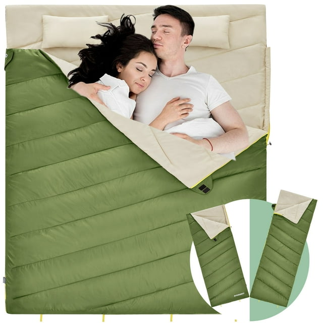 FUNDANGO 3in1 Double Sleeping Bags Oversize Lightweight Envelope