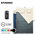 thumbnail image 1 of FUNDANGO Two Person Sleeping Bag for Camping Queen Size Lightweight Sleeping Bag for Adults 2Person Double Sleeping Bag for Hiking, Backpacking with Compression Sack,6.1lbs, Grey, 1 of 10