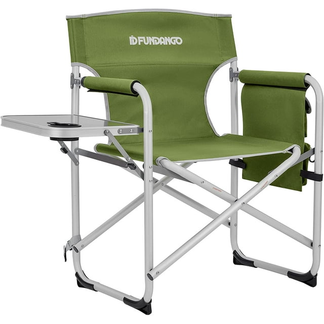 FUNDANGO Aluminium Camping Director Chair for Adult, Portable