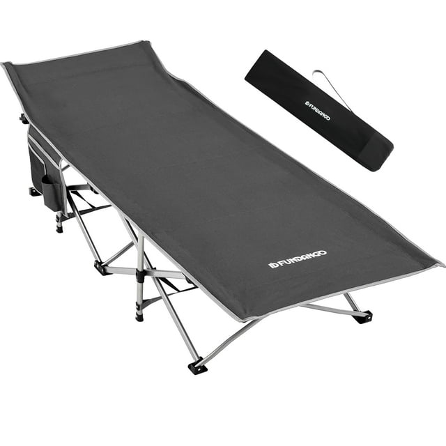 FUNDANGO Folding Cot, Heavy Duty Outdoor Camping for Adults, Portable