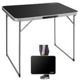 thumbnail image 1 of FUNDANGO Black Folding Card Table 2.4ft Ultra-Portable Small Folding Table for Camping, 31.5"L*23.6"W Black Collapsible Table for Indoor & Outdoor, Beach Table, 31.5"*23.6"*26.8",Black, 1 of 8