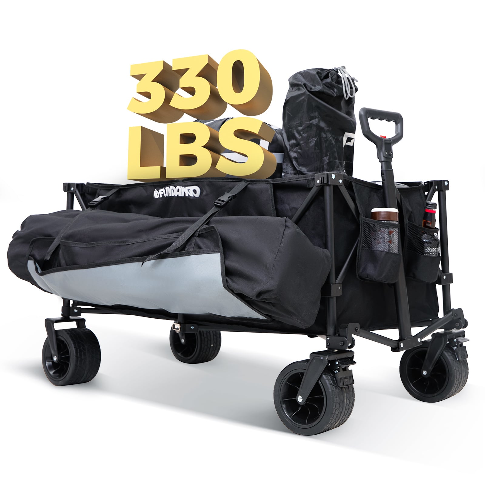 Folding Wagon Cart Collapsible Outdoor Utility Wagon Heavy Duty Garden