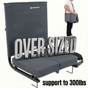 FUNDANGO Stadium Seat with Back Support to 300lbs, Bleachers Seat for Adults,Foldable Stadium chairs with Back Support, Portable Stadium Seats for Bleachers, 1 Pack