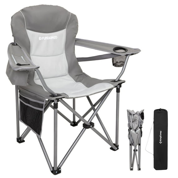 Foldable Camping Director's Chair With Side Table - Oversized Heavy Duty Portable Chair For Beach, Fishing, Concerts & Outdoor Events