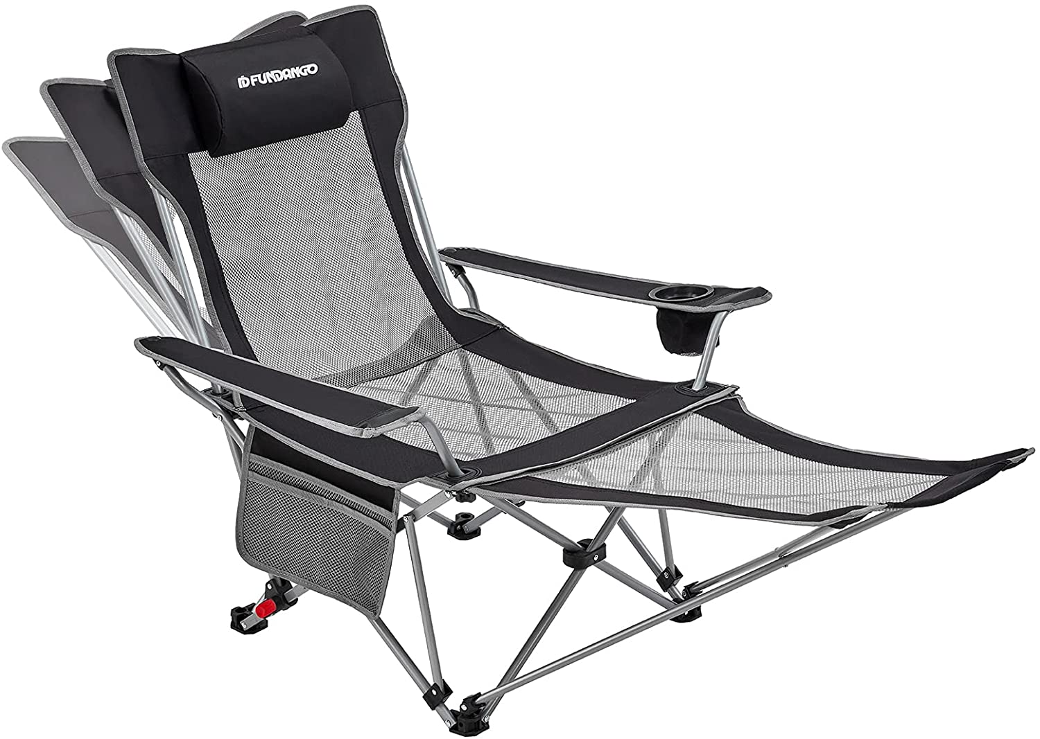 Ozark Trail 3Position High Back Chair with Steel Frame, Grey