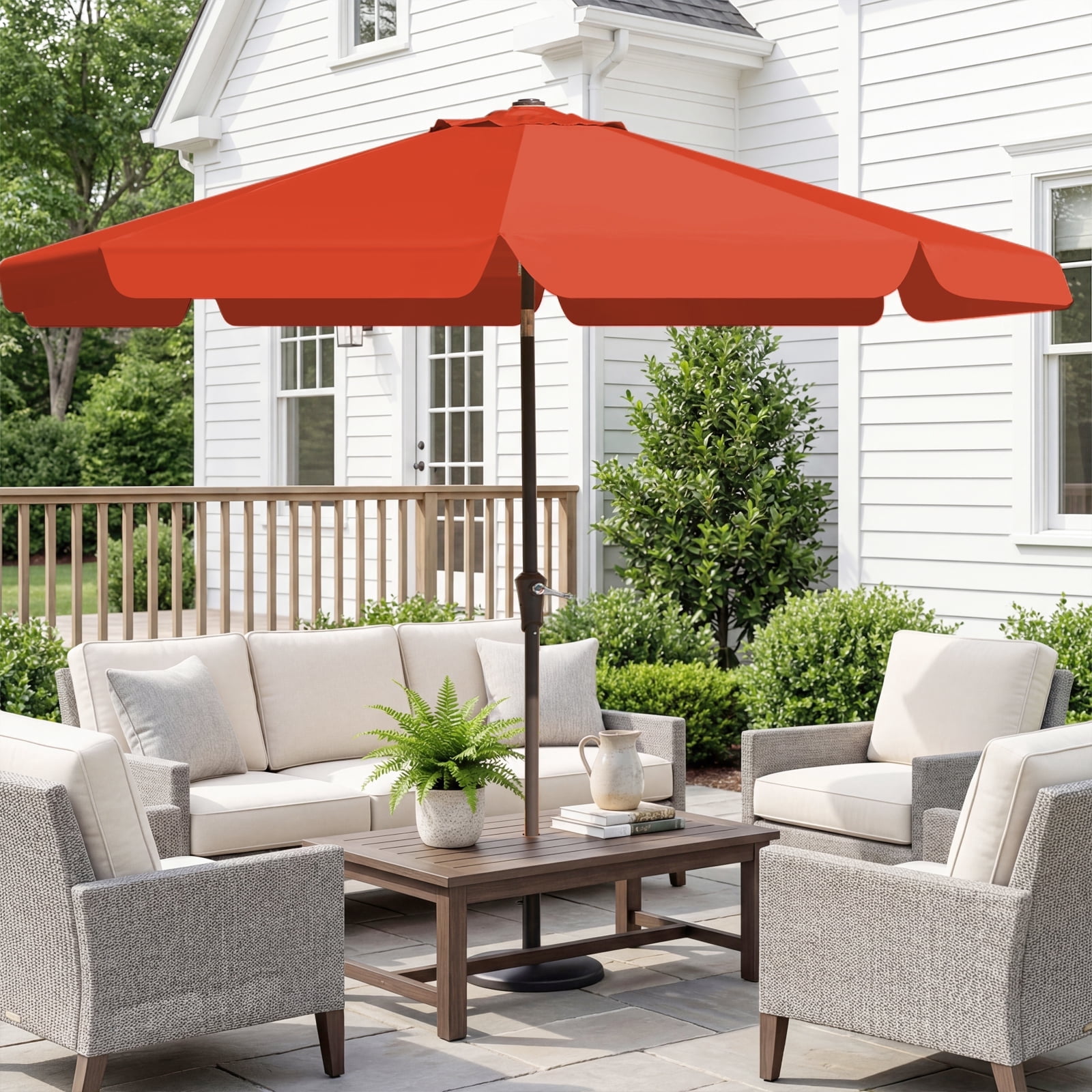 best anti fade patio umbrella GRAND Patio 10x13 ft Patio Umbrella with Base, Acrylic Outdoor Cantilever Aluminum Umbrella, 5-Year-Non-Fading Rectangular Offset Umbrella with Cover