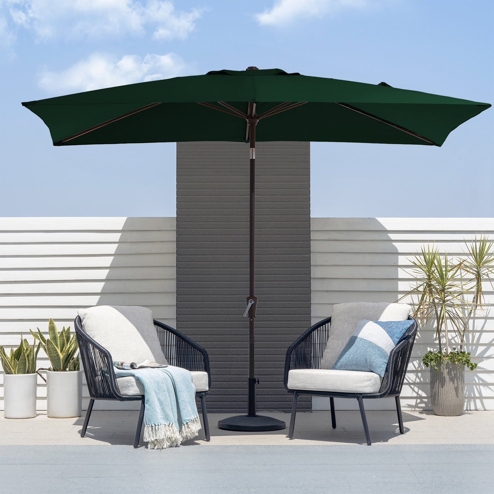 13 foot offset patio umbrellas TheLAShop 13 Foot 8-Rib Patio Furniture Table Market Umbrella Color Op