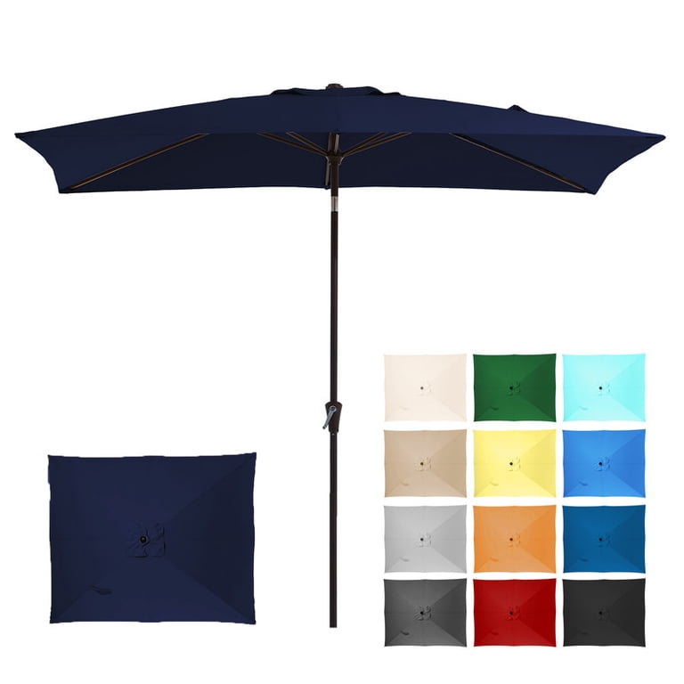 6.5 x 10 patio umbrella Yaheetech 6.5x10FT Rectangular w/Easy Tilt & Crank, Tan and anyone needing affordable TheLAShop 10'x6.5' 6-Rib Patio Rectangular
