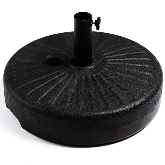 FUNDAZE 7.5' Outdoor Market Patio Umbrella with Push Button Tilt & Crank Lift, UV-Resistant Canopy for Garden, Backyard, Deck, Pool & Patio Dining, Base