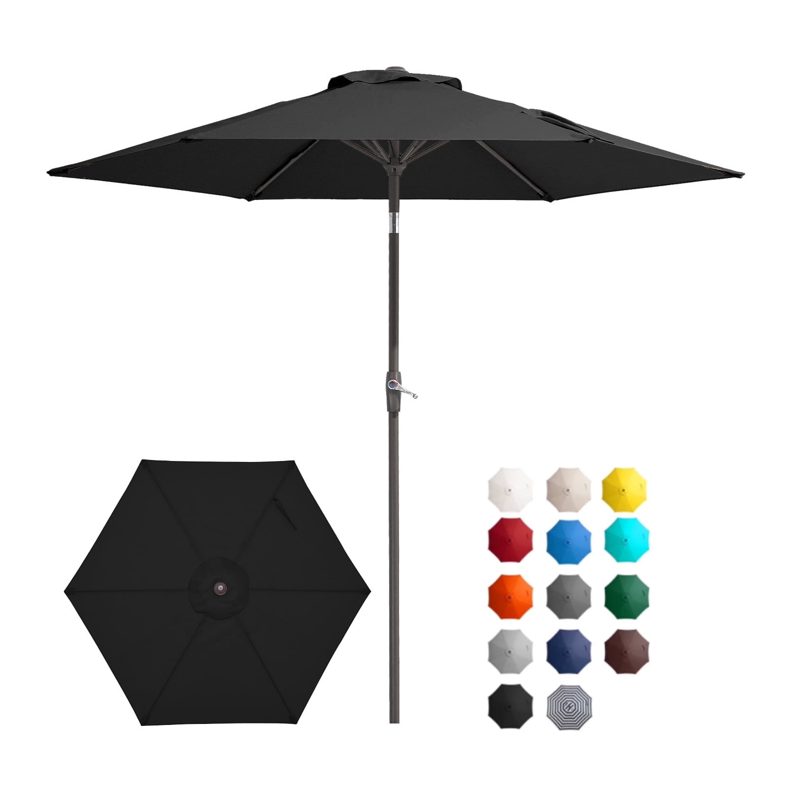 7.5 patio umbrella black Tangkula 7.5ft Umbrella, Heavy Duty Outdoor with Push Button Tilt, Crank Handle, Vented Canopy for Backyard, Garden, Beach, Poolside (Black) : Patio, Lawn & Garden Perfect for providing shade and comfort for outdoor entertaining on your patio or deck. CHYVARY 7.5 FT Patio Shade