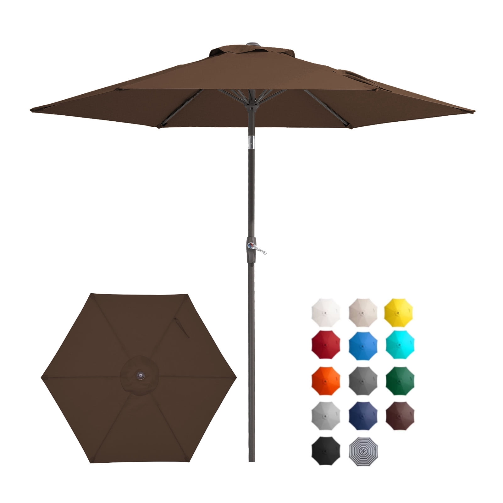 10 solar patio offset umbrella Polytrends 10 Ft. Solar Power Lighted Patio Umbrella with Base Stand Grey Stripe