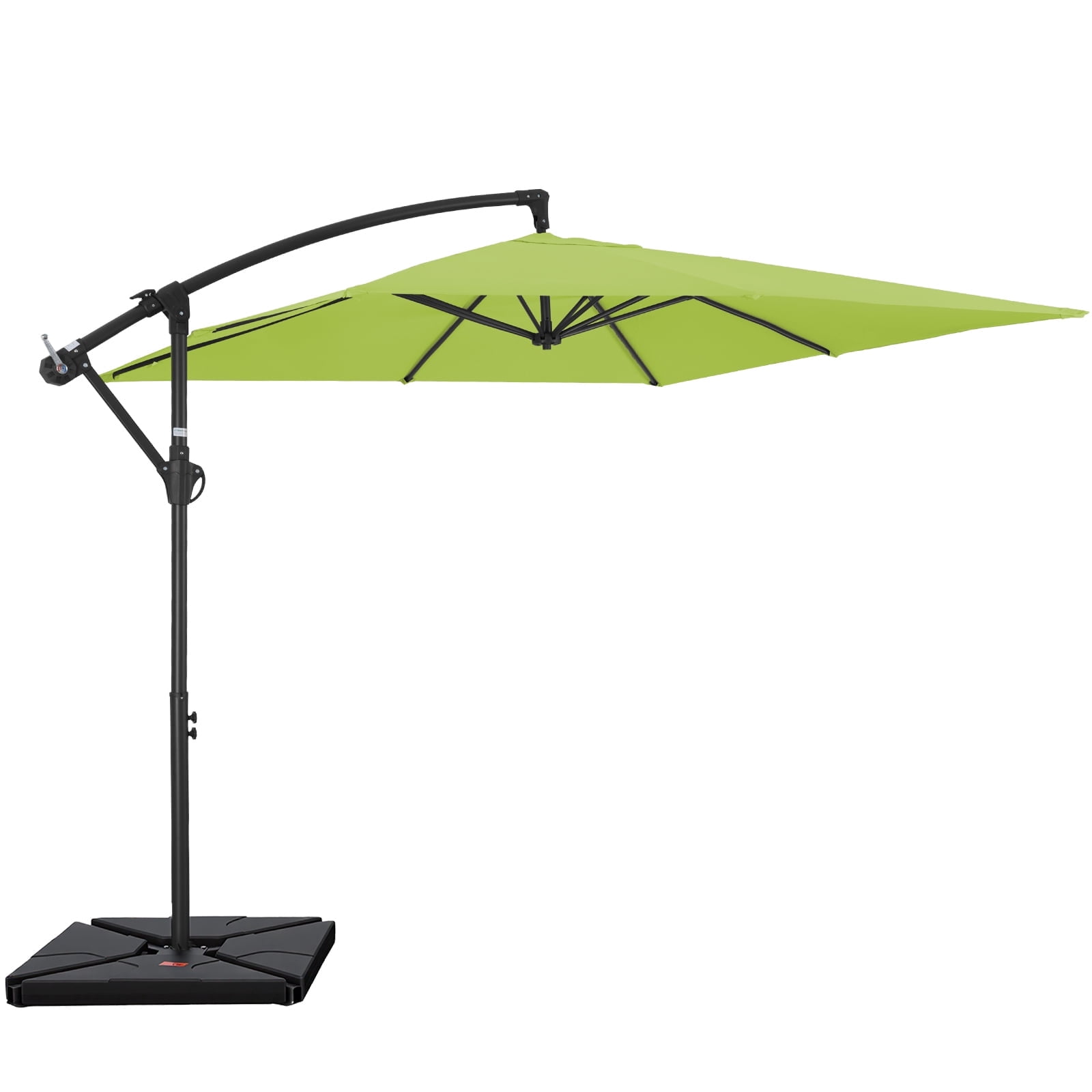 ainfox outdoor 10ft solar cantilever offset hanging patio umbrella Double Top Heavy-Duty with lights and Cross Base,5-Year-Non-Fading Large Aluminum Scorpion ADX-1 Max Vision Color:Concrete Light Heather / Marina Blue category__DYANMIC_MY_CAMPAIGN_CHRISTMASGIFTING The stable cross base