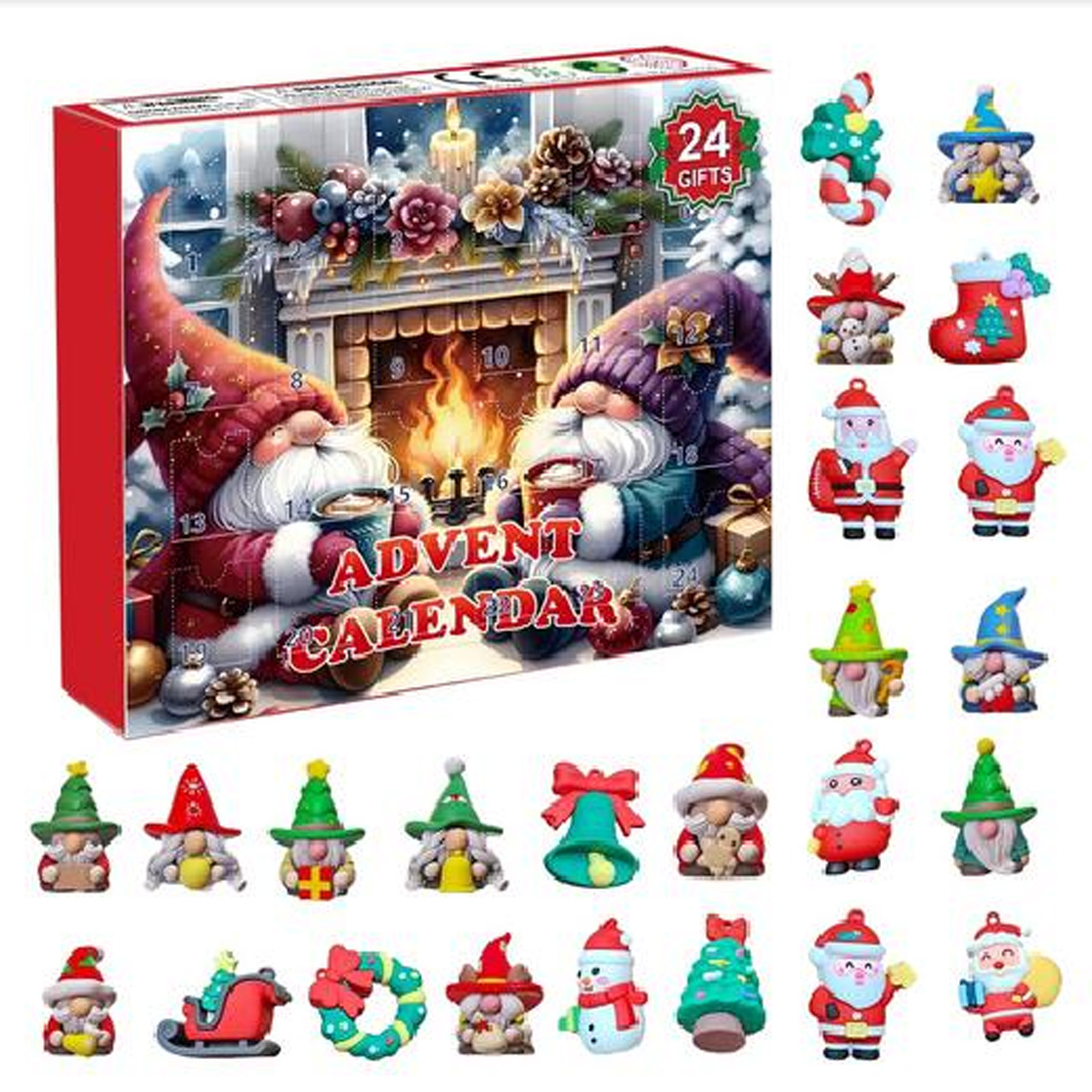 FUNDUFI 2024 Christmas Advent Calendar For Kids Festival Santa Doll 24