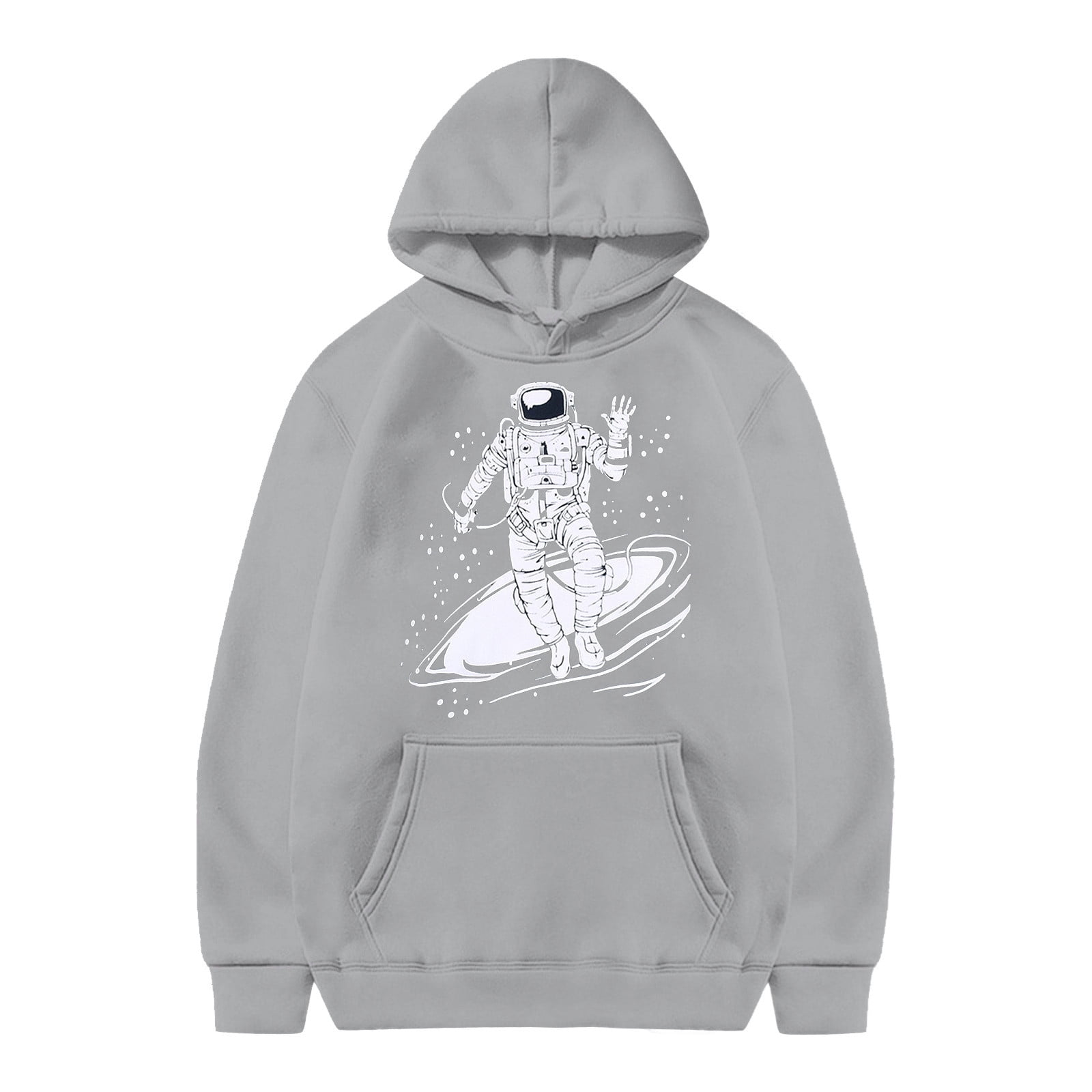 Spring and Autumn Boys Astronaut Cartoon Pattern Long Sleeves Sweatshirt and Pants Clothing Set