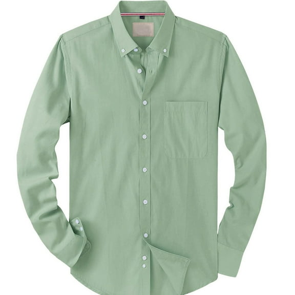 FUNDUFI Mens Linen Shirts Long Sleeve Casual Solid Color Cotton Linen Suit Shirts For Men Soft Slim Fit Summer Shirt Tops Comfy Mens Dailywear