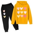 thumbnail image 1 of FUNDUFI Toddler Baby Clothes Sets Long Sleeve Cute Valentine'S Day Love Heart Printed Pullover Hoodies Stretchy Pants 2Pcs Outfit Sets Soft Loose Fit Outfits, 1 of 3