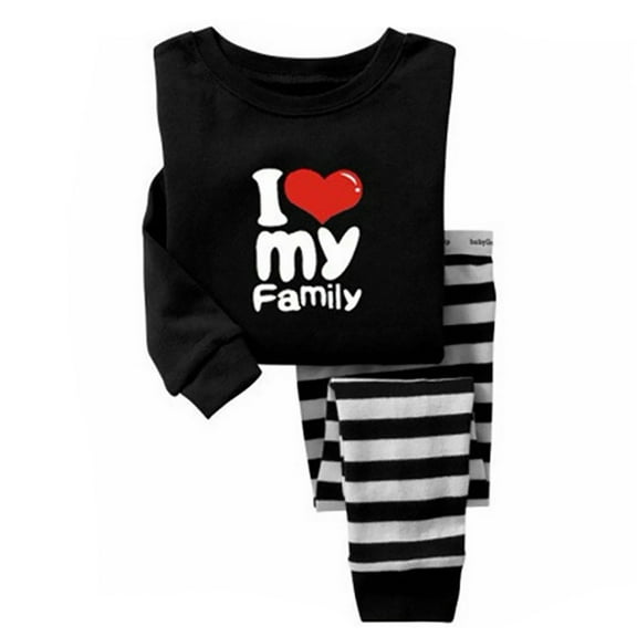 FUNDUFI Toddler Boys Clothes Sets Long Sleeve Romantic Valentine'S Day Love Heart Printed Pajama Shirts + Pants 2 Piece Pjs Set Spring Autumn Loose Fit Children'S Clothing Set Comfy Dailywear