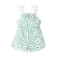 thumbnail image 1 of FUNDUFI Toddler Girls Romper Jumpsuit Sleeveless Casual Floral Printed Romper Soft Loose Fit Summer Jumpsuit for Girl 6-12 Months, 1 of 5