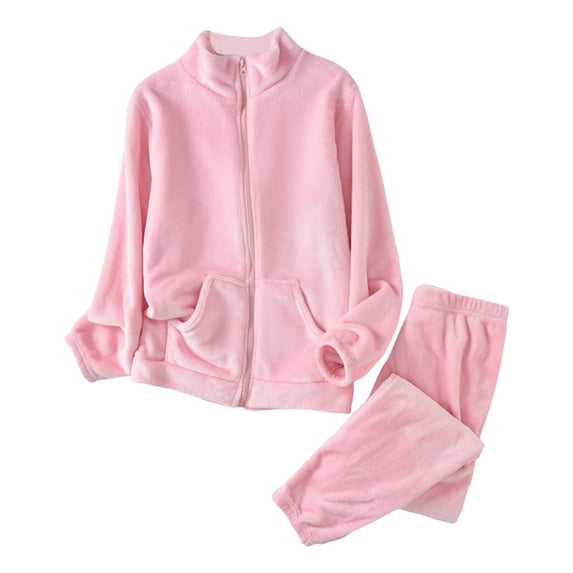 FUNDUFI Women Comfortable Soft Flannel Pajamas Thickened Warm Coral Velvet Home Clothes Sleepwear Pyjamas Soft Nightwear