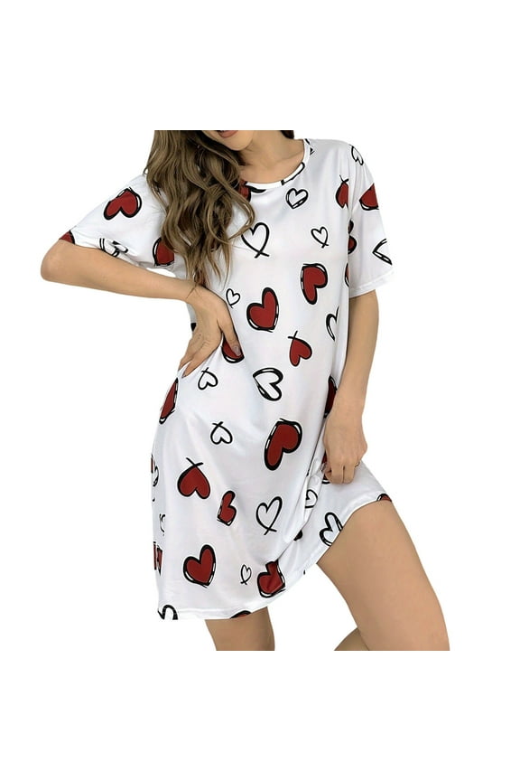 Women Pajamas Valentine Day Heart Pattern Can Be Weared Casual Comfortable Women Pajamas Sleepwear Pyjamas Cozy Loungewear
