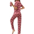 thumbnail image 1 of FUNDUFI Womens Pajama Sets Short Sleeve Casual Valentine's Day Love Heart Printed Soft Pajama Shirt Pants 2Pcs Sleepwear Outfit Sets Comfortable Loose Fit Pyjamas Set Comfy Women's Homewear, 1 of 9