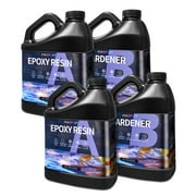 FUNEPOXY 4 Gallon Table Top Epoxy Resin Kit, Crystal Clear Table Top Epoxy Resin, Self-Leveling, No Bubbles, Coating and Casting Resin Kit with Resin Mixer for Art Craft DIY, Wood,Jewelry Making
