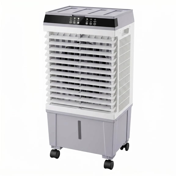 FUNGQI Evaporative Swamp Cooler, 1800 CFM Portable Air Cooler with 5.3Gal Large Water Tank, 120 Oscillation 12H Timer Remote Control, Energy Saving Cooling Fan for Home Office Garage