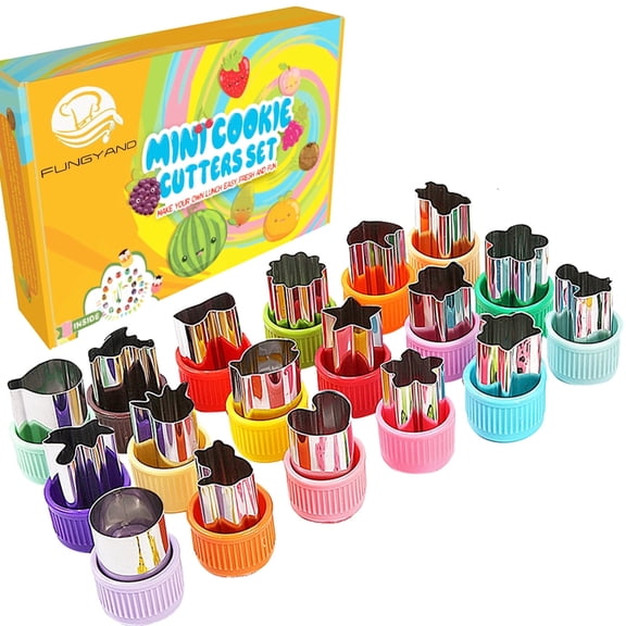 FUNGYAND Plastic Cookie Cutter Set, 18 Count