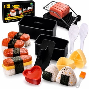 FUNGYAND Musubi Maker Press Kit with Spam Slicer Onigiri Mold for Lunch Bento Hawaiian Sushi
