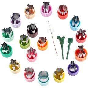 FUNGYAND Mini Vegetable Cutter Shapes Set - Cookie Cutters Pastry Stamps Mold