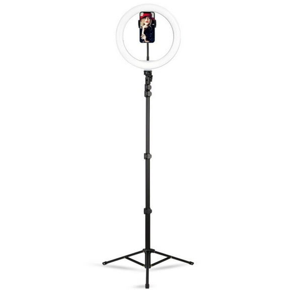 FUNING 10'' Ring Light with 62'' Tripod Stand and Magnetic Phone Holder, LED Ringlight with Selfie Wireless Remote, Circle Lighting for Video Recording, Makeup, TikTok, Photography