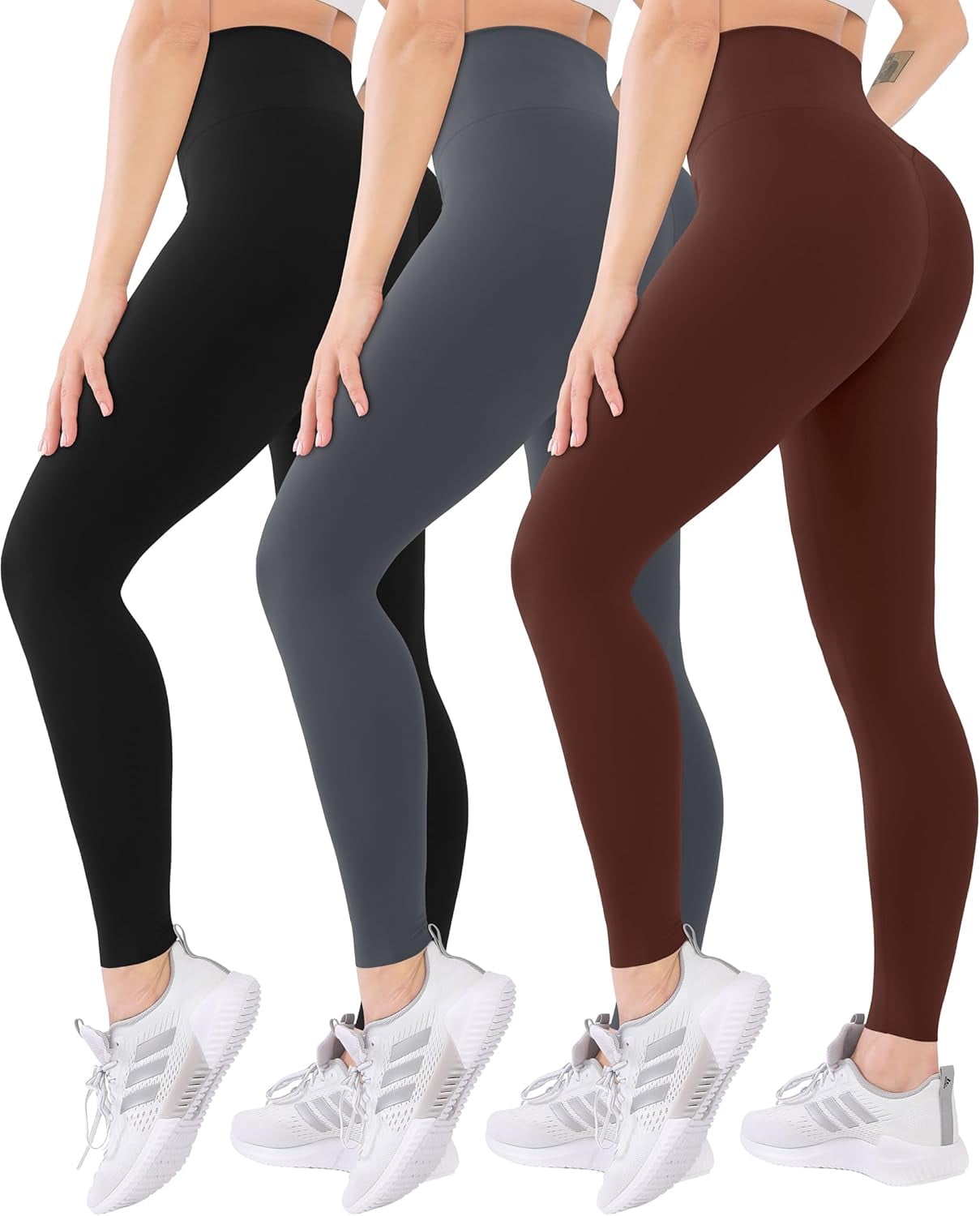 FUNING High-Waisted Tummy Control Leggings – Soft & Opaque