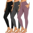 thumbnail image 1 of FUNING 3 Pack Leggings with Pockets for Women,High Waisted Tummy Control Workout Yoga Pants, 1 of 7