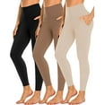 thumbnail image 1 of FUNING 3 Pack Leggings with Pockets for Women,High Waisted Tummy Control Workout Yoga Pants, 1 of 7