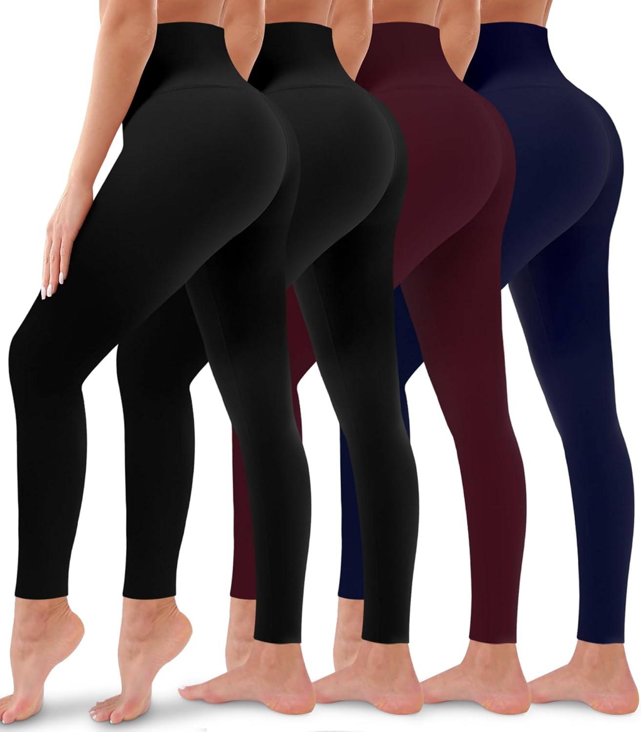 FUNING High-Waisted Tummy Control Leggings – Soft & Opaque