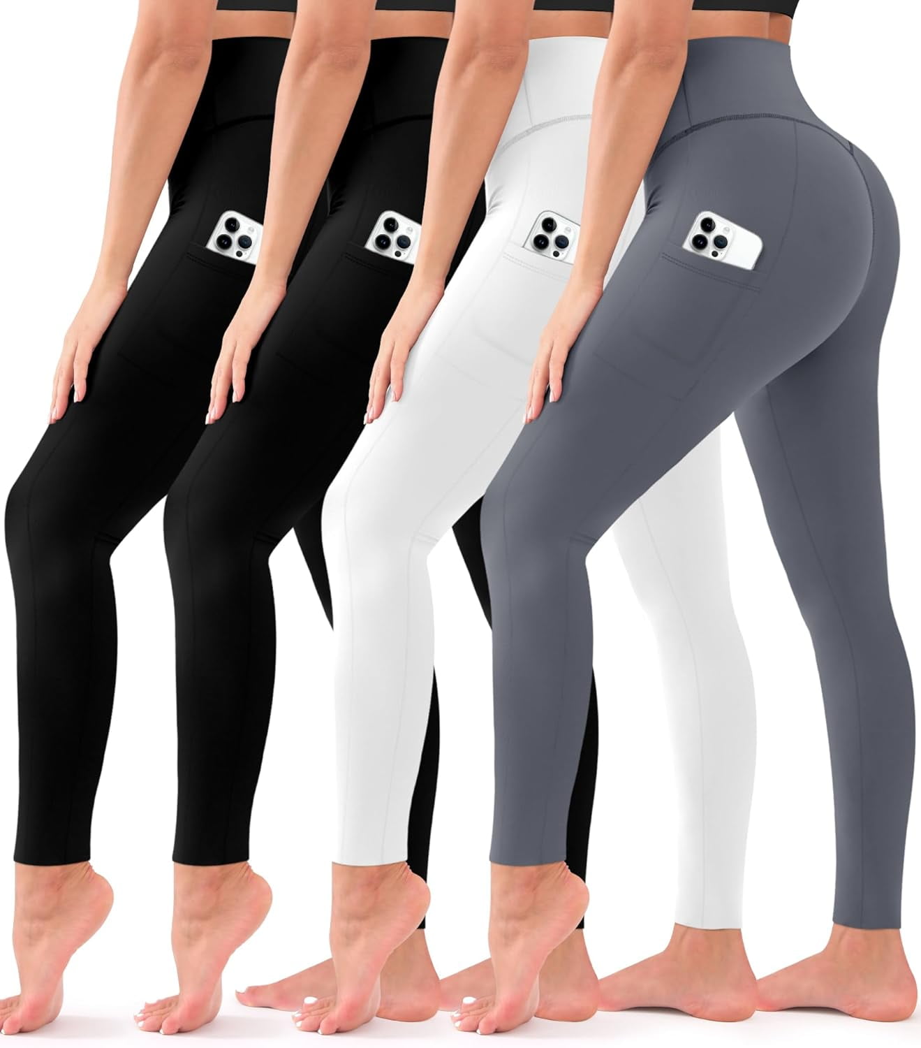 FUNING High-Waisted Tummy Control Leggings – Soft & Opaque