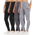thumbnail image 1 of FUNING 4 Pack Leggings with Pockets for Women,High Waist Tummy Control Workout Yoga Pants, 1 of 7